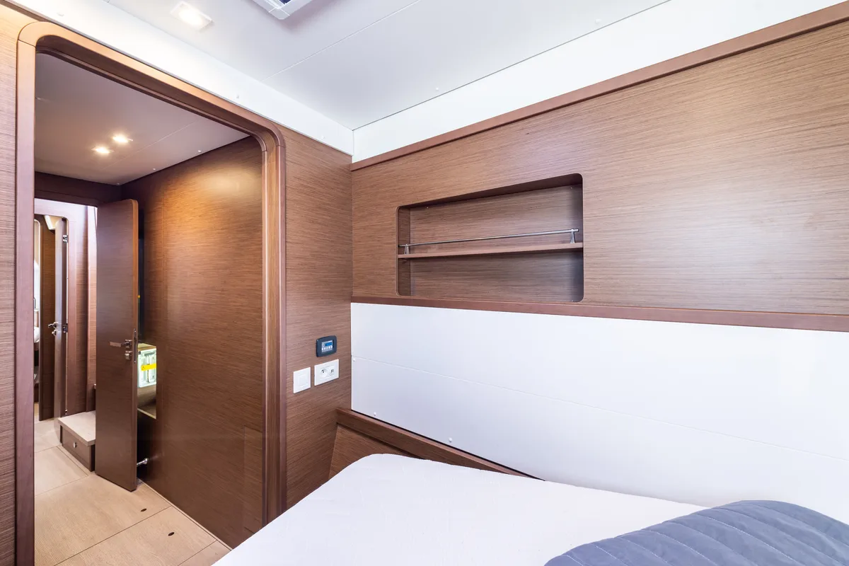 Cabin on Wander, a Lagoon 450 Fly catamaran at Municipal Unit of Lefkada, Greece