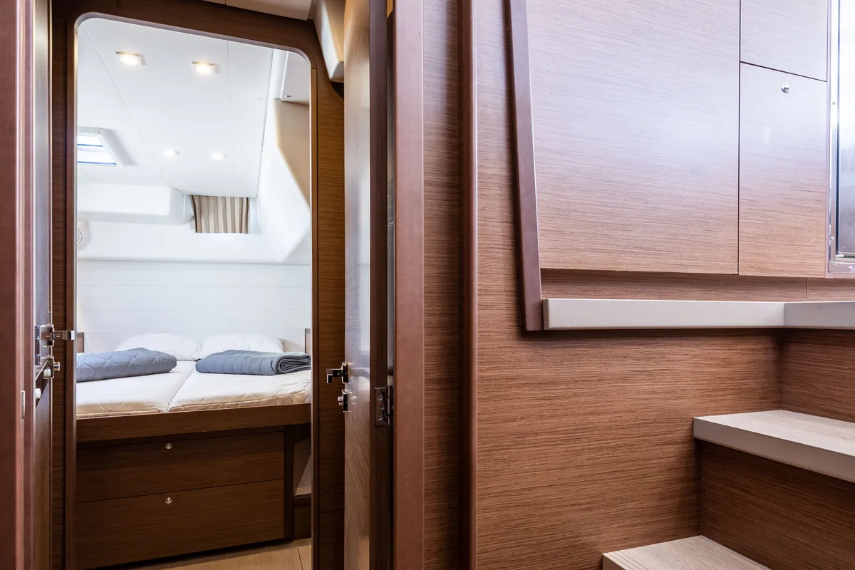 Cabin on Wander, a Lagoon 450 Fly catamaran at Municipal Unit of Lefkada, Greece