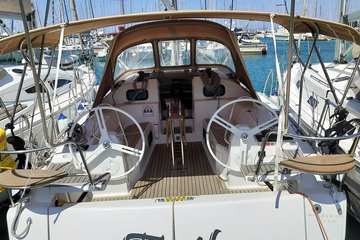 Evita, a Elan Impression 40 sailboat at Izola / Isola, Slovenia