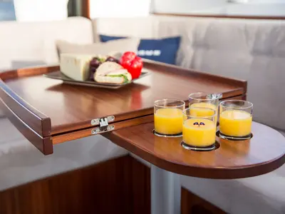 Salon of Greg, a Nimbus 405 Flybridge motor yacht at Pirovac, Croatia