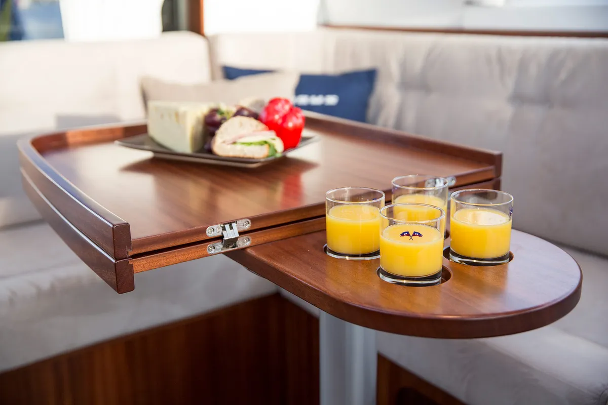 Salon of Greg, a Nimbus 405 Flybridge motor yacht at Pirovac, Croatia