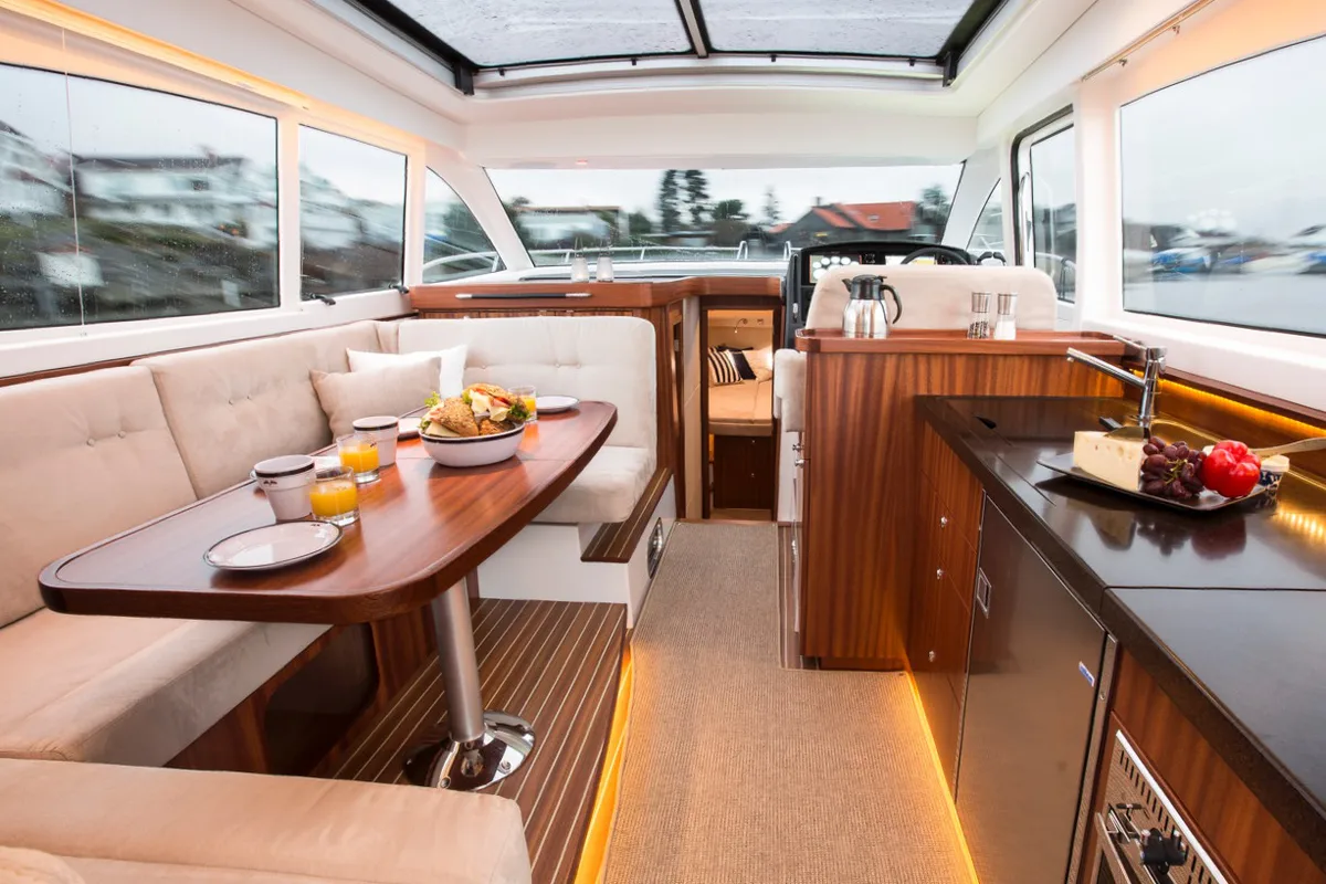 Galley of Greg, a Nimbus 405 Flybridge motor yacht at Pirovac, Croatia