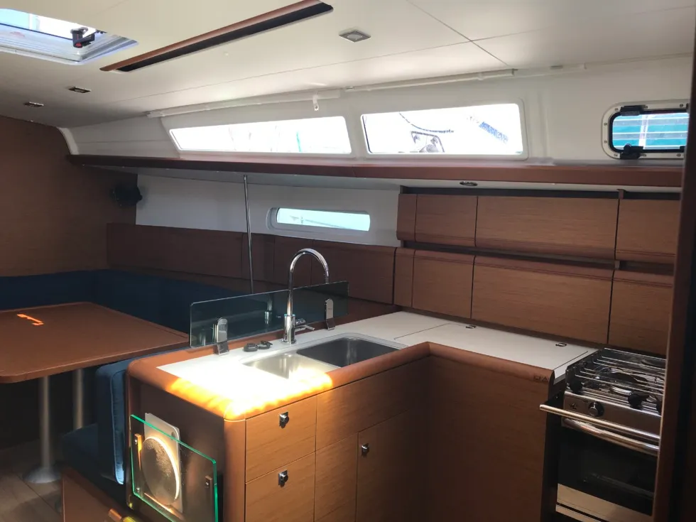 Iz’lo, a Jeanneau Sun Odyssey 389 sailboat at Ajaccio, France