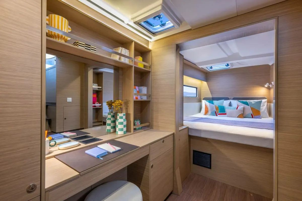 Cabin on Doudou, a Lagoon 38 catamaran at Pointe-à-Pitre, France