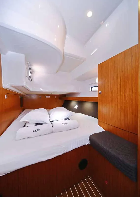 Cabin on Viribus Unitis, a Bavaria Cruiser 46 sailboat at Grad Pula, Croatia