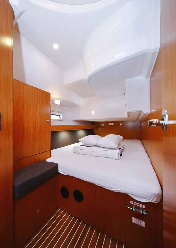 Cabin on Viribus Unitis, a Bavaria Cruiser 46 sailboat at Grad Pula, Croatia