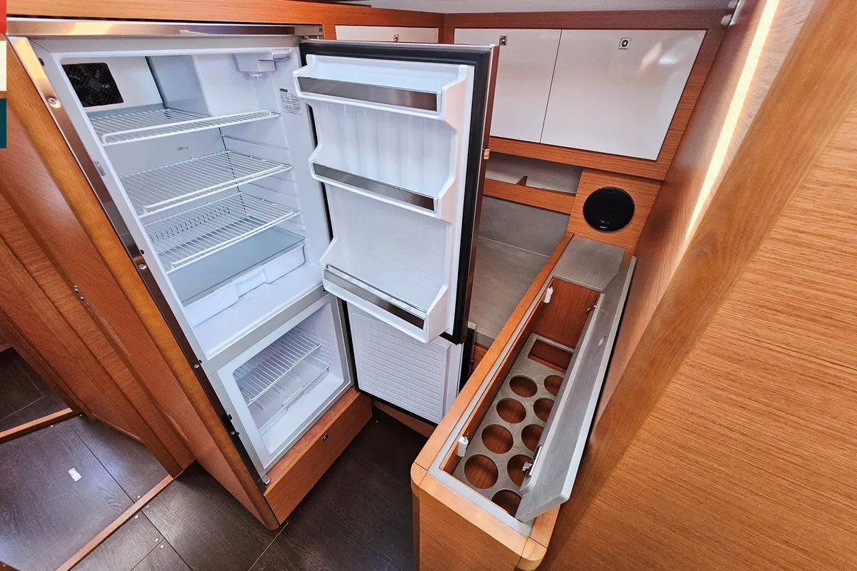 Galley of Rondo, a Dufour 530 sailboat at Kaštela, Croatia