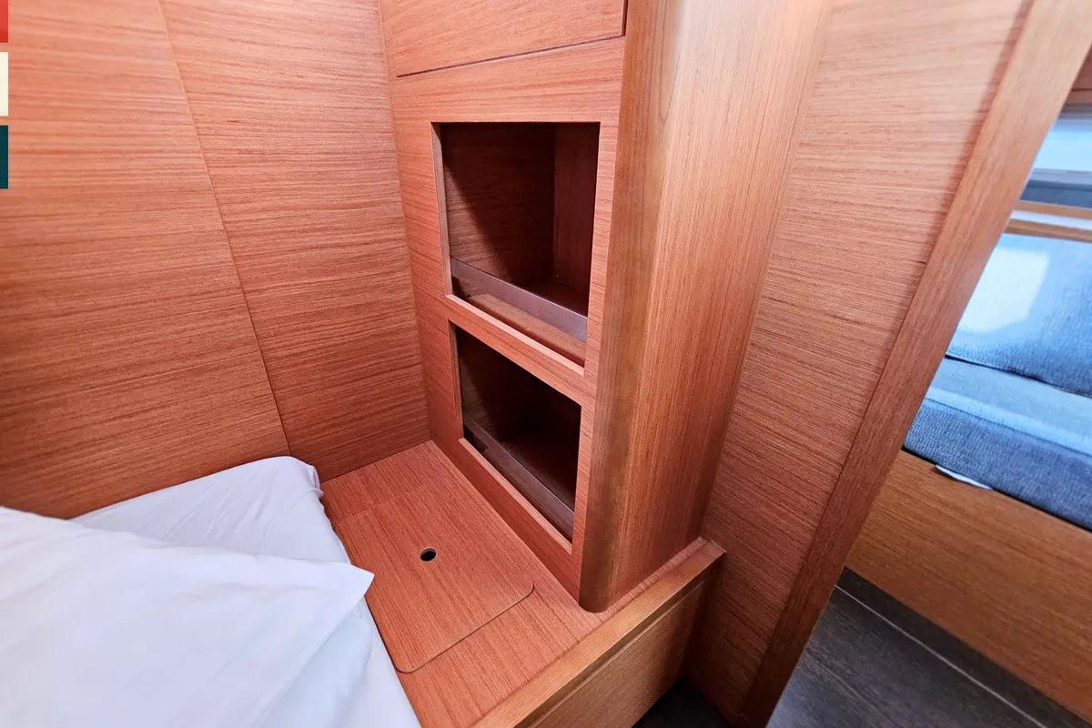 Cabin on Rondo, a Dufour 530 sailboat at Kaštela, Croatia