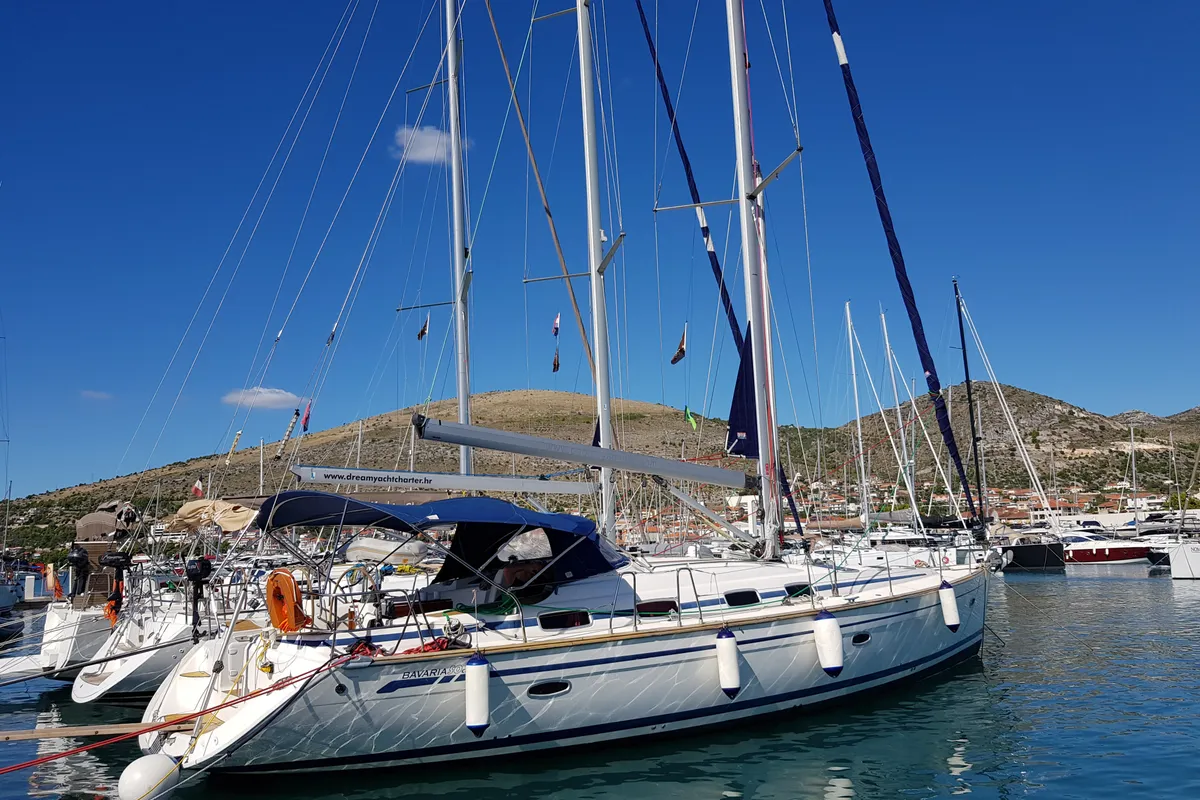 Exterior view of Led Zeppelin, a Bavaria 50 Cruiser sailboat at Općina Bilice, Croatia