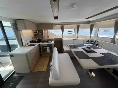 Galley of Pearl, a Lagoon 51 catamaran at Athens, Greece