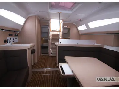 Galley of Vanja, a Elan Impression 45 sailboat at Biograd na Moru, Croatia
