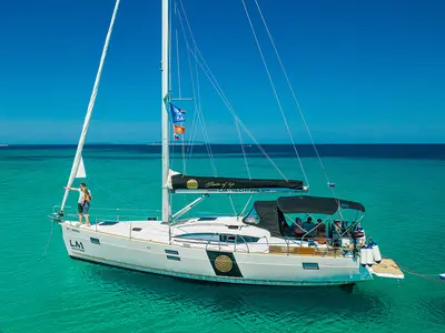 Vanja, a Elan Impression 45 sailboat at Grad Biograd na Moru, Croatia