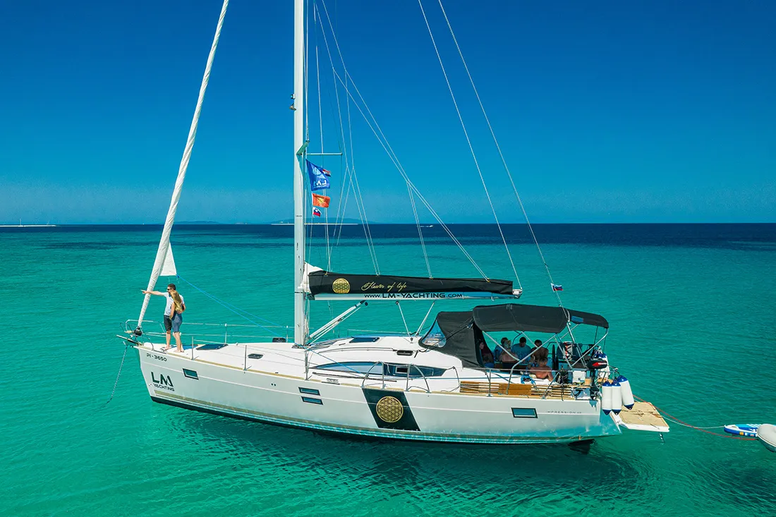 Vanja, a Elan Impression 45 sailboat at Grad Biograd na Moru, Croatia