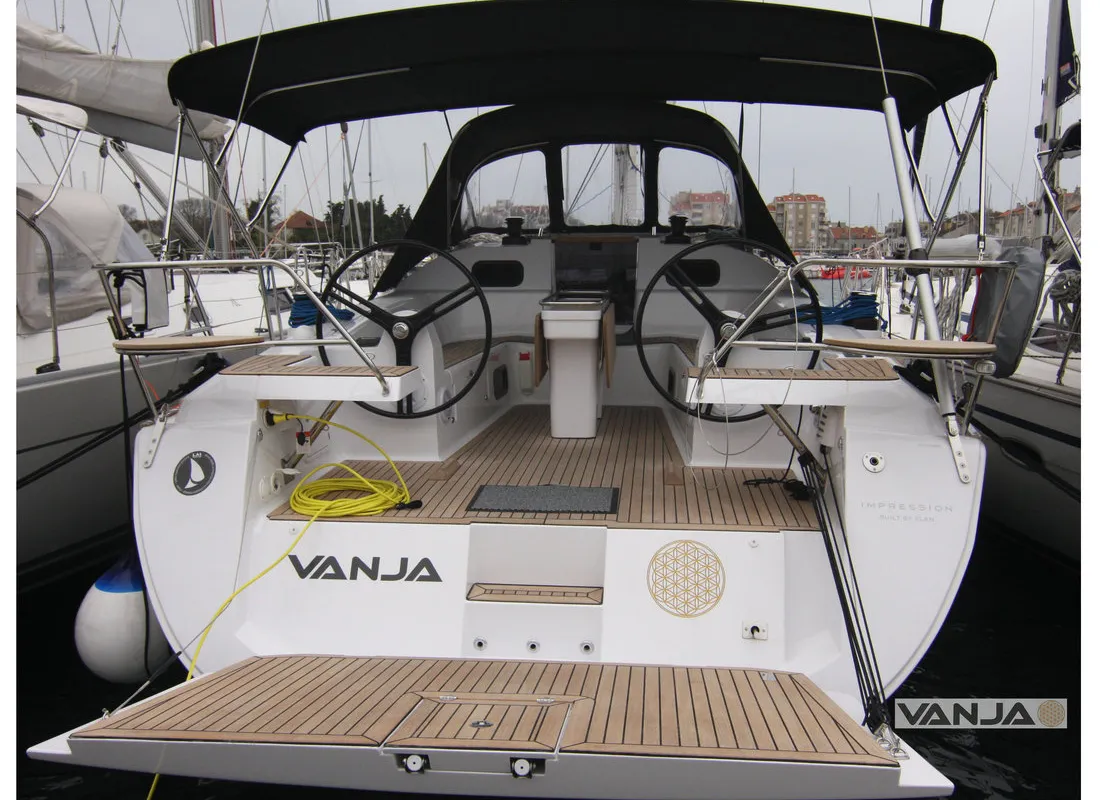 Vanja, a Elan Impression 45 sailboat at Grad Biograd na Moru, Croatia