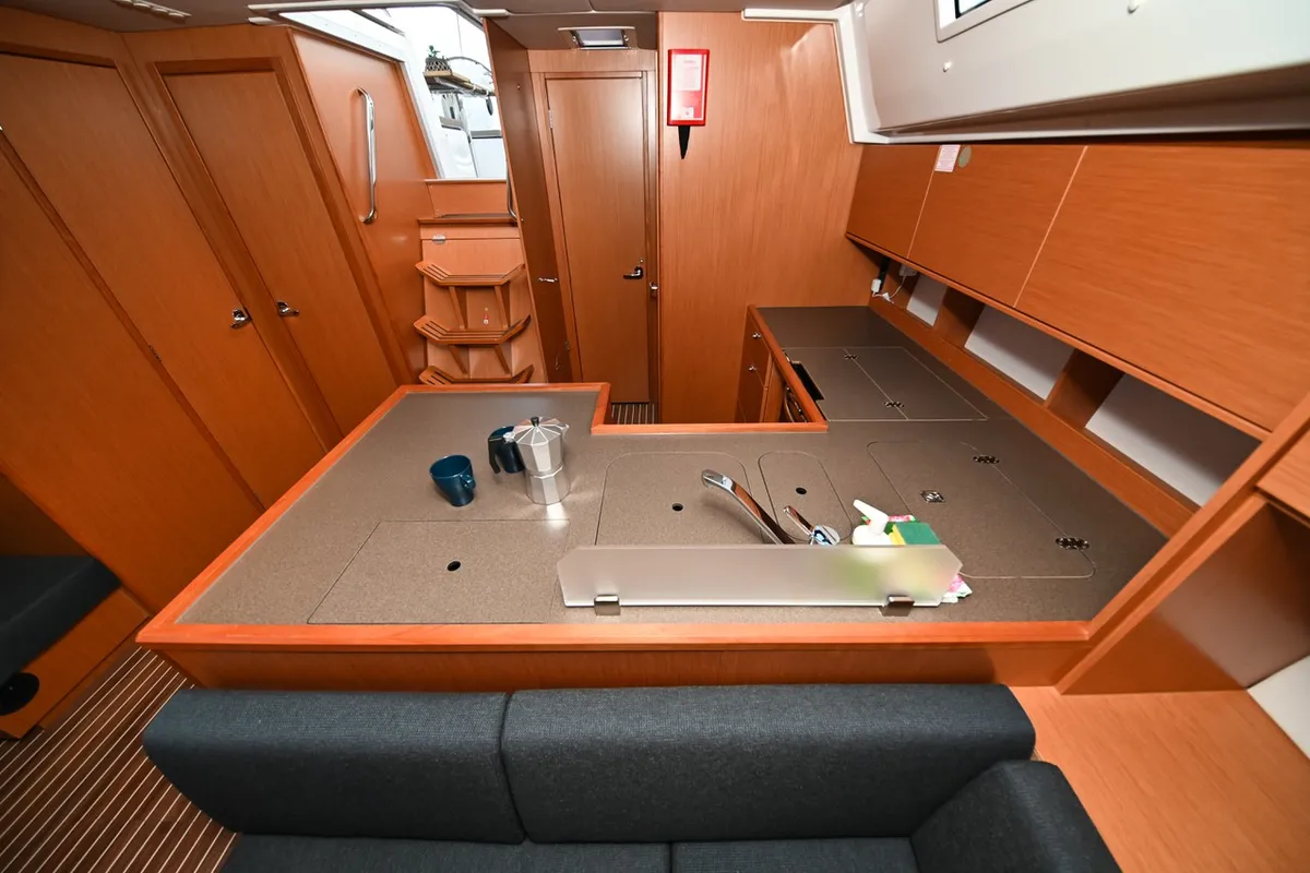 Galley of Big Blue, a Bavaria C50 sailboat at Općina Sukošan, Croatia