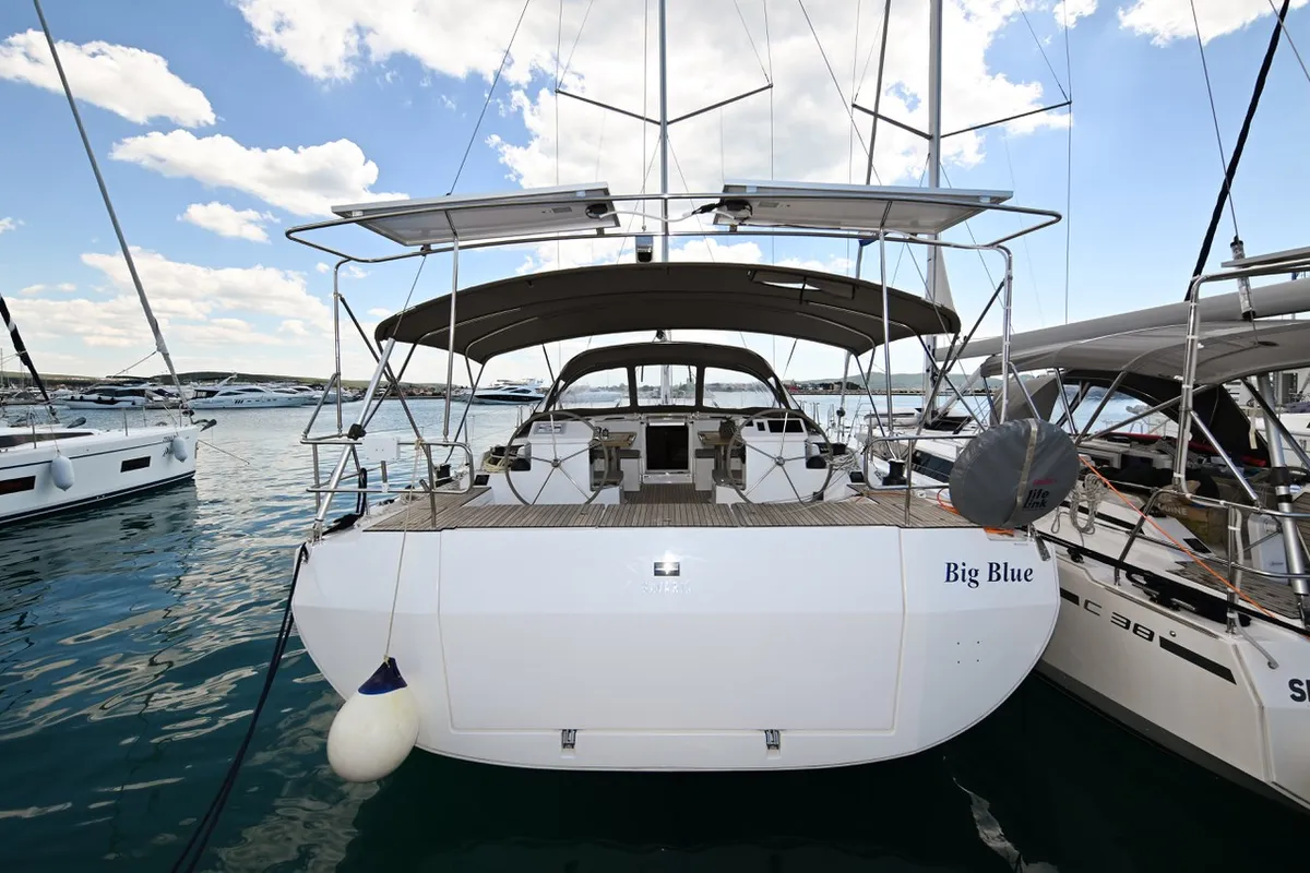 Exterior view of Big Blue, a Bavaria C50 sailboat at Općina Sukošan, Croatia
