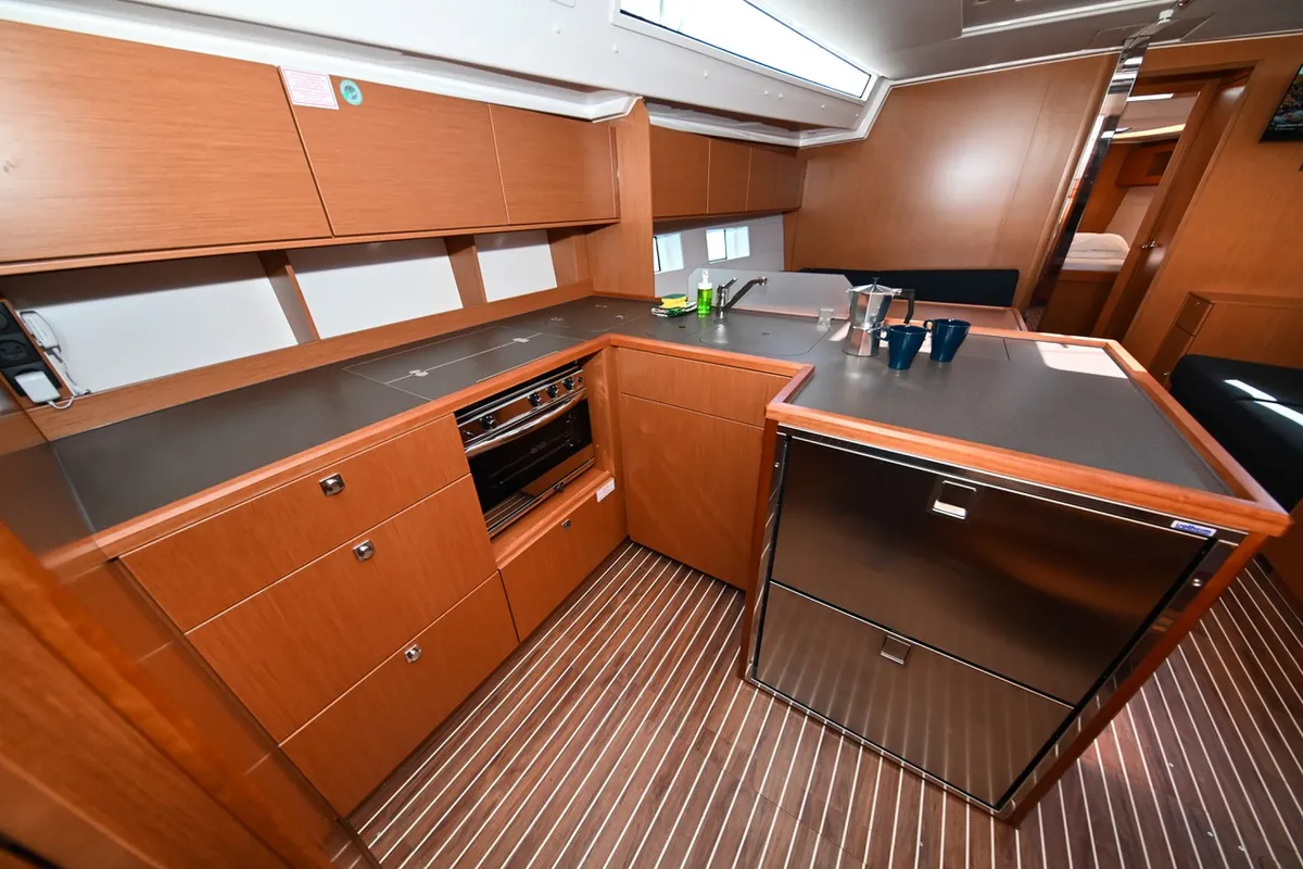 Galley of Big Blue, a Bavaria C50 sailboat at Općina Sukošan, Croatia