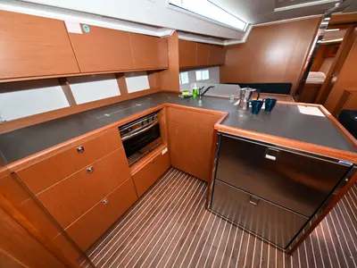 Galley of Big Blue, a Bavaria C50 sailboat at Sukošan, Croatia