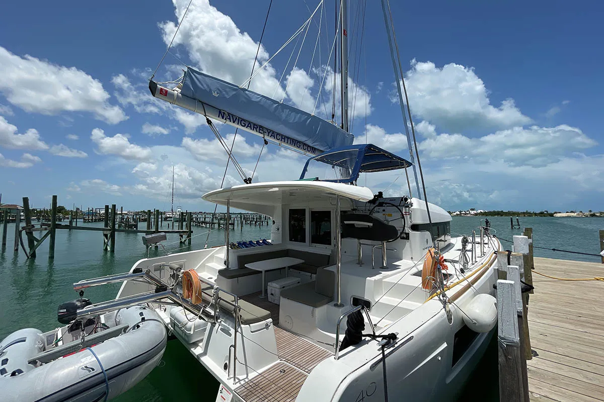 Queen Marry II, a Lagoon 40 catamaran at Road Town, British Virgin Islands