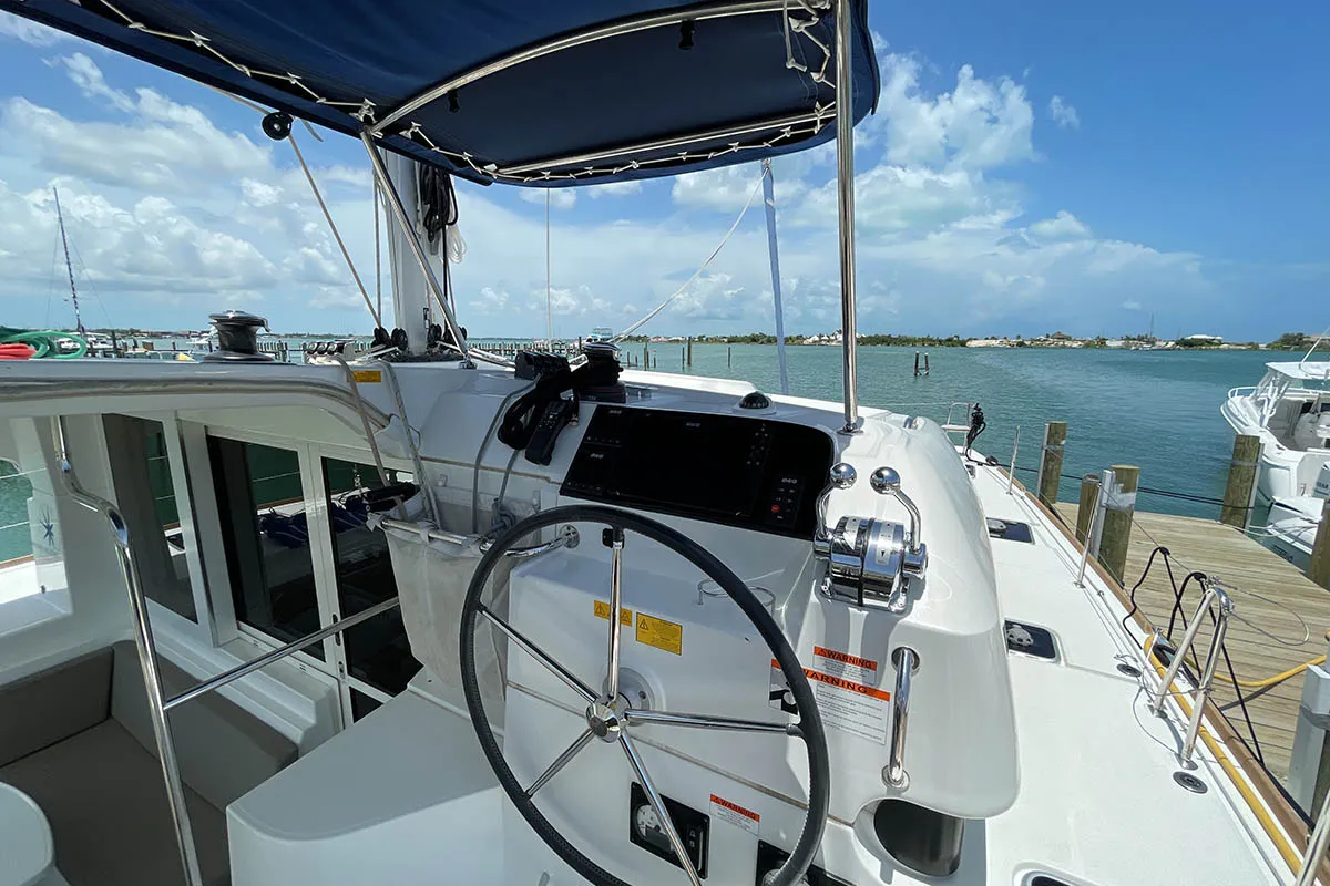 Queen Marry II, a Lagoon 40 catamaran at Road Town, British Virgin Islands