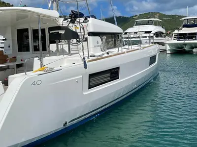 Queen Marry II, a Lagoon 40 catamaran at Road Town, British Virgin Islands