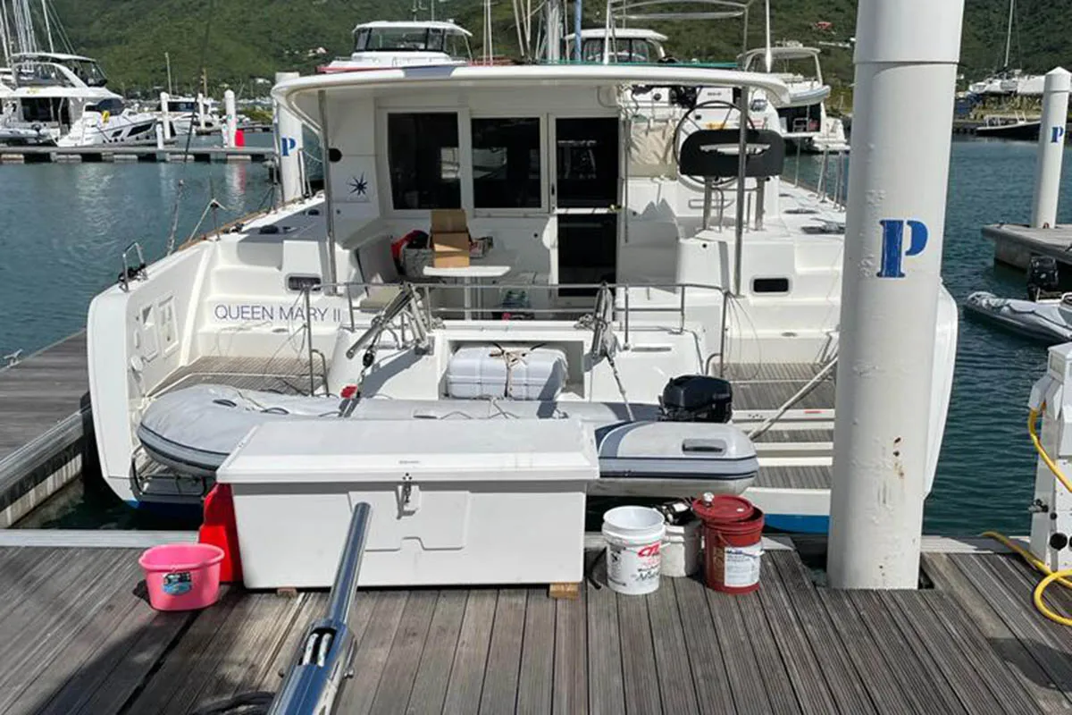 Queen Marry II, a Lagoon 40 catamaran at Road Town, British Virgin Islands