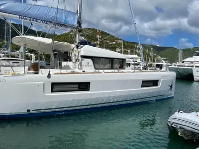 Queen Marry II, a Lagoon 40 catamaran at Road Town, British Virgin Islands