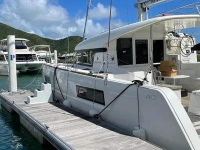 Queen Marry II, a Lagoon 40 catamaran at Road Town, British Virgin Islands