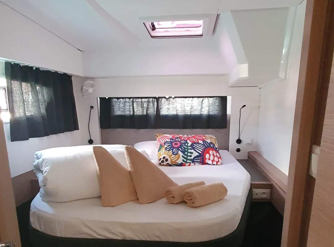 Cabin on CRAZY DIAMOND, a Fountaine Pajot Astréa 42 catamaran at Seget Donji, Croatia