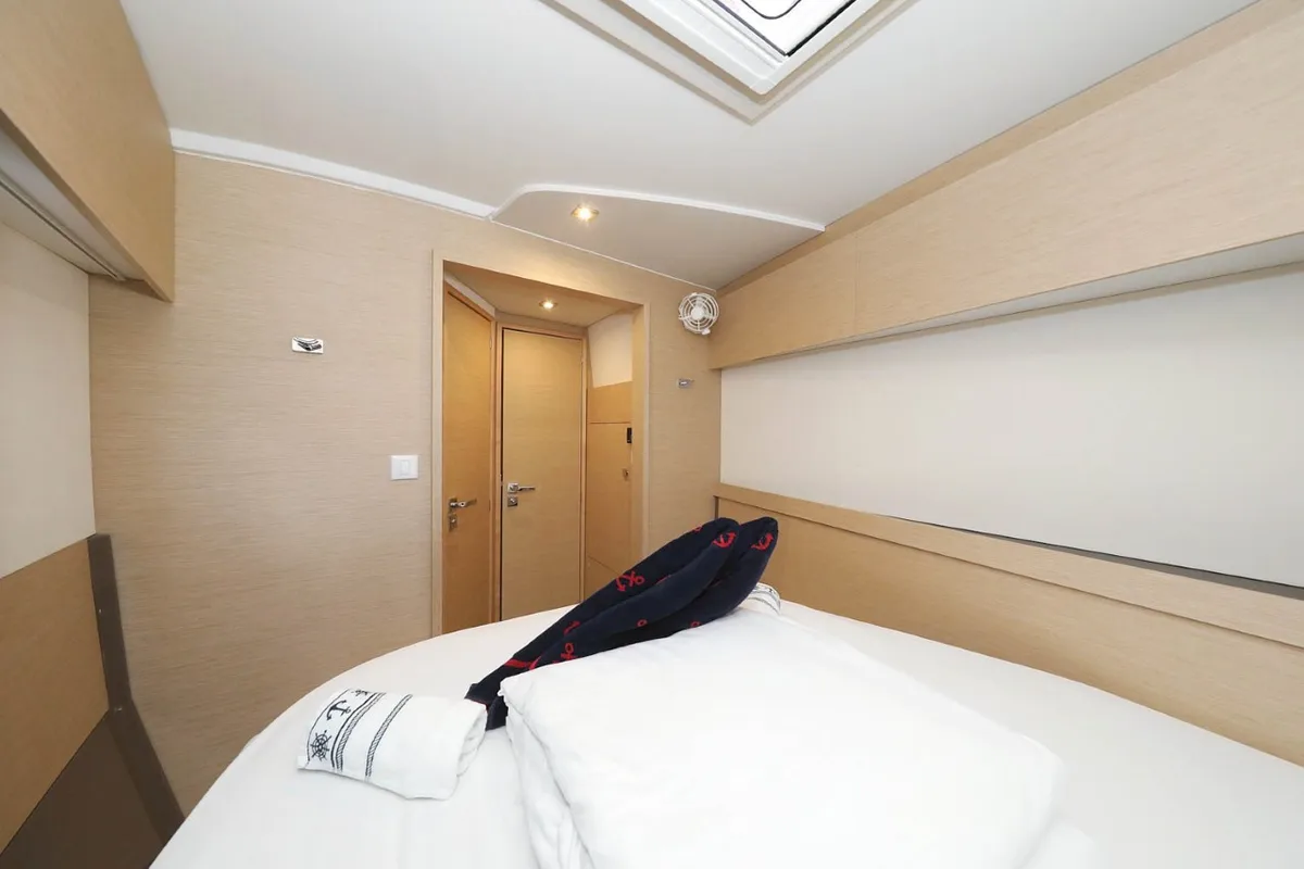 Cabin on CRAZY DIAMOND, a Fountaine Pajot Astréa 42 catamaran at Seget Donji, Croatia