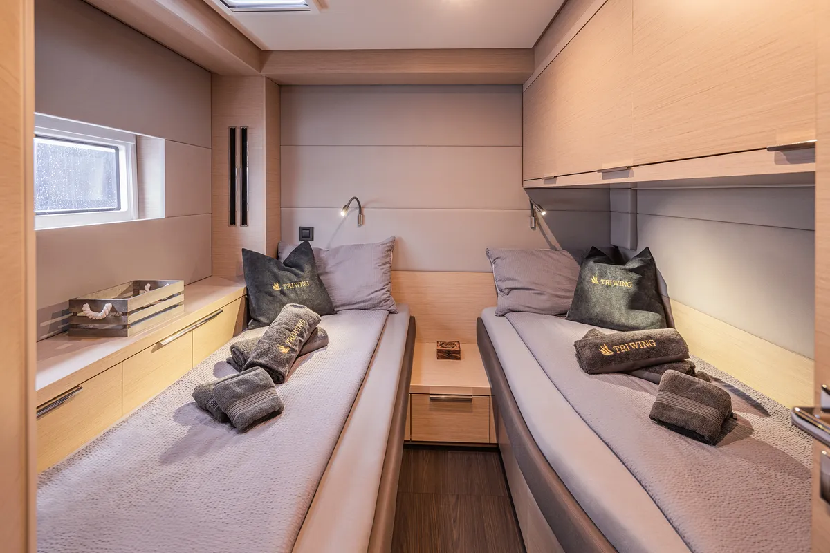 Cabin on TriWing Carida, a Lagoon 55 catamaran at Grad Kaštela, Croatia