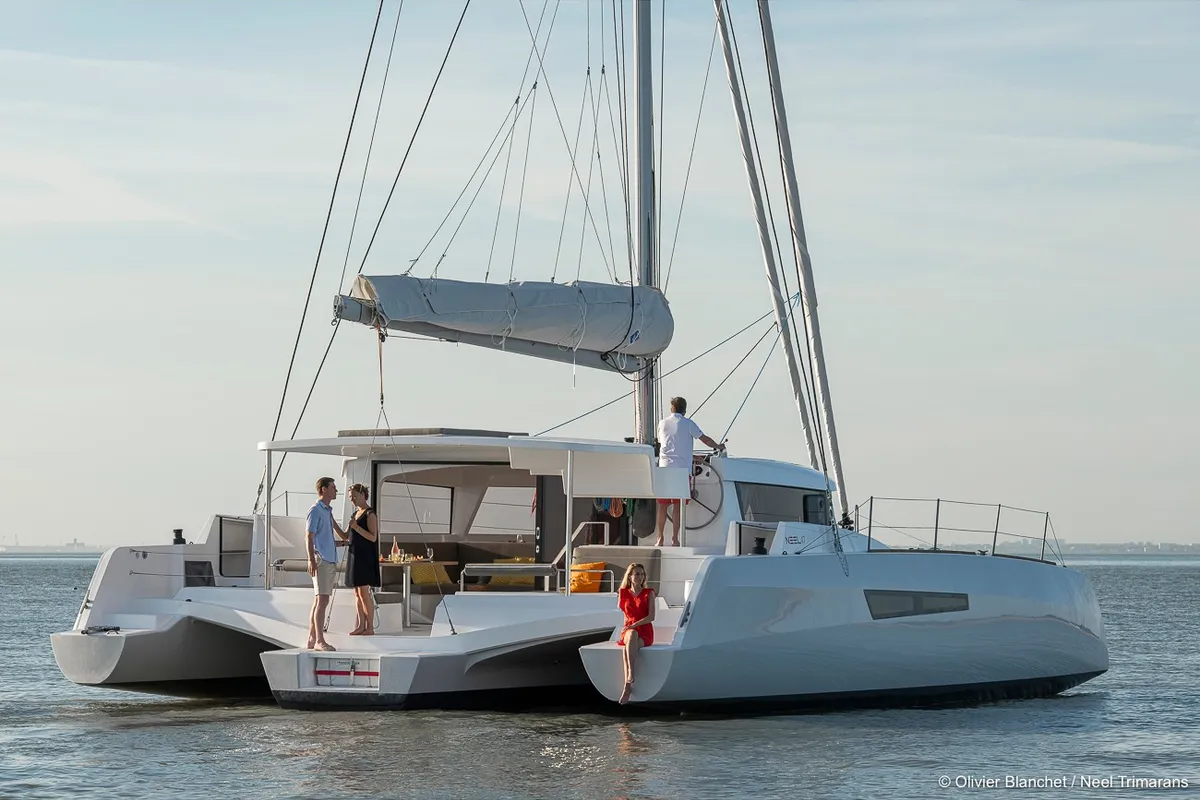 Ishia, a Neel 47 sailboat at Cogolin, France
