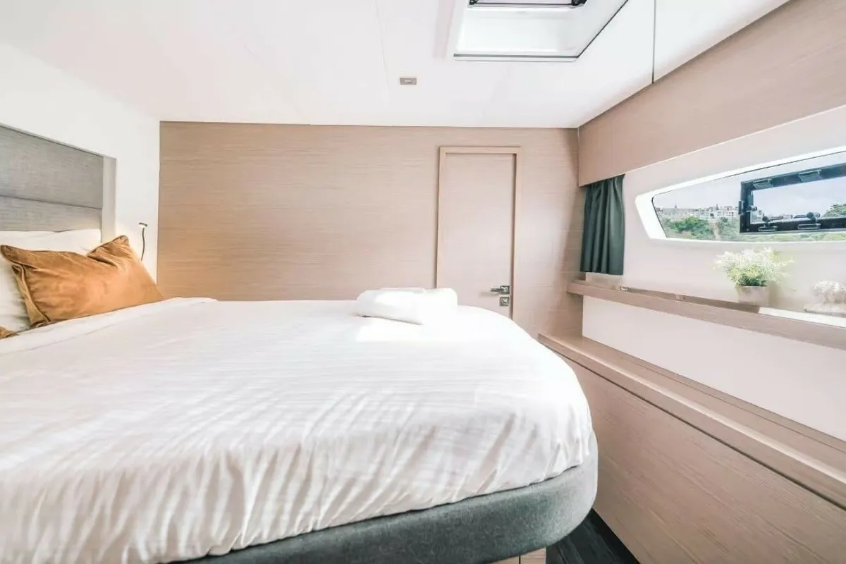 Premium +, a Fountaine Pajot Tanna 47 catamaran at Ribishi, Saint Vincent and the Grenadines