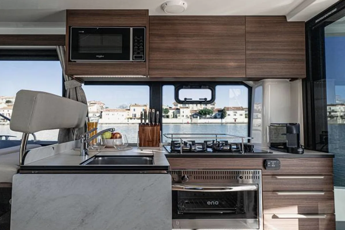 Galley of Liberty - Luxury 1, a Cygnet Liberty motorboat at Castelnaudary, France