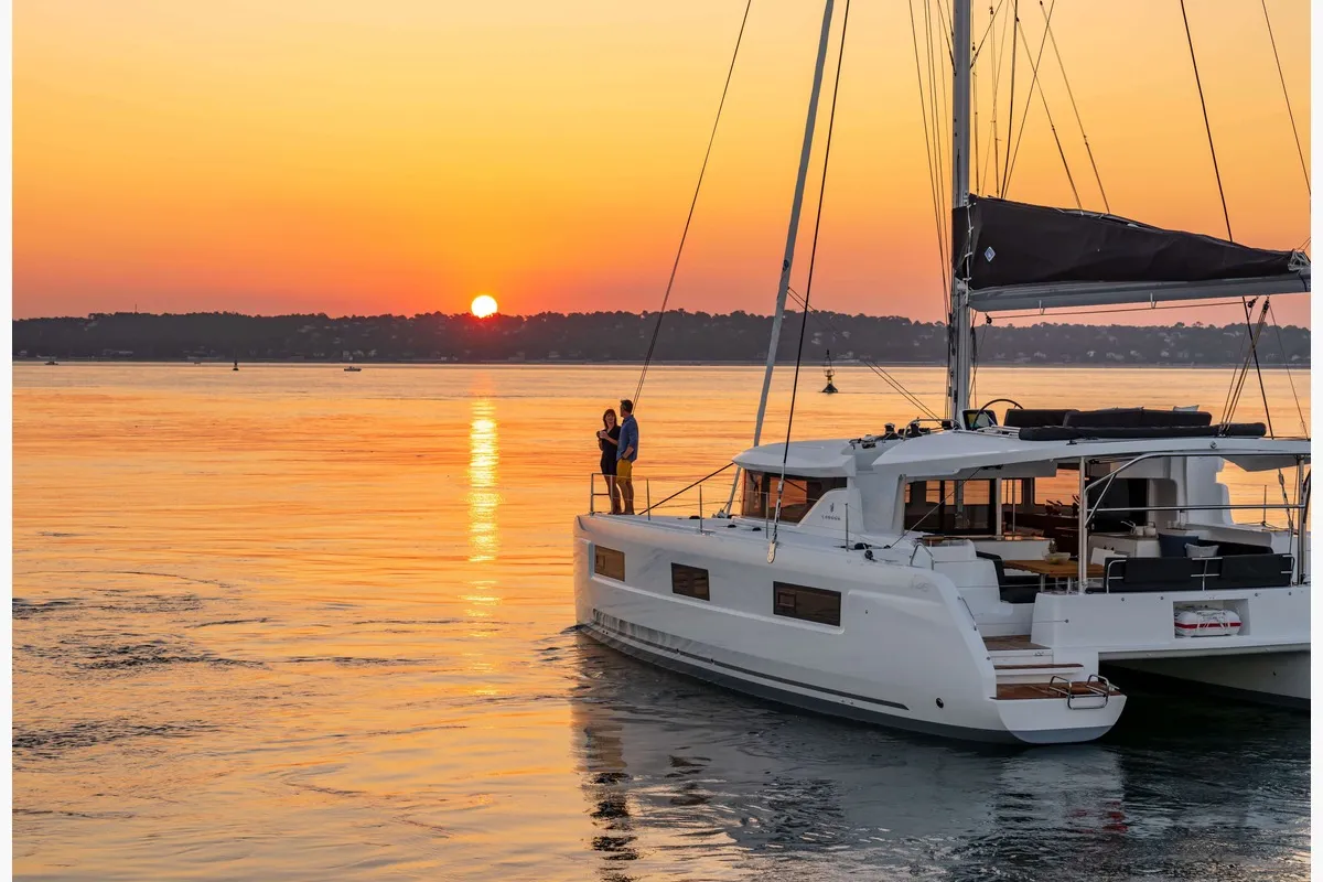 Exterior view of Active Cruises, a Lagoon 46 catamaran at Seget Donji, Croatia