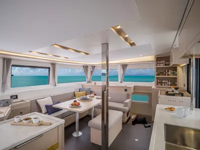 Salon of Active Cruises, a Lagoon 46 catamaran at Seget Donji, Croatia