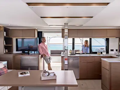 Galley of Active Cruises, a Lagoon 46 catamaran at Seget Donji, Croatia