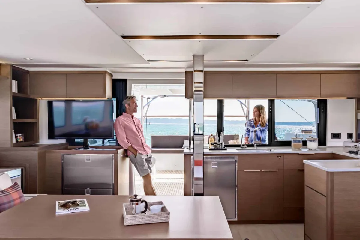 Galley of Active Cruises, a Lagoon 46 catamaran at Seget Donji, Croatia