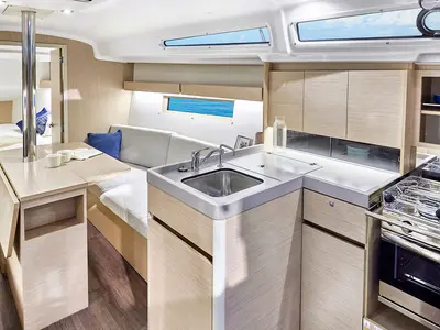 Galley of Philosophie, a Beneteau Oceanis 34.1 sailboat at Mai Khao, Thailand