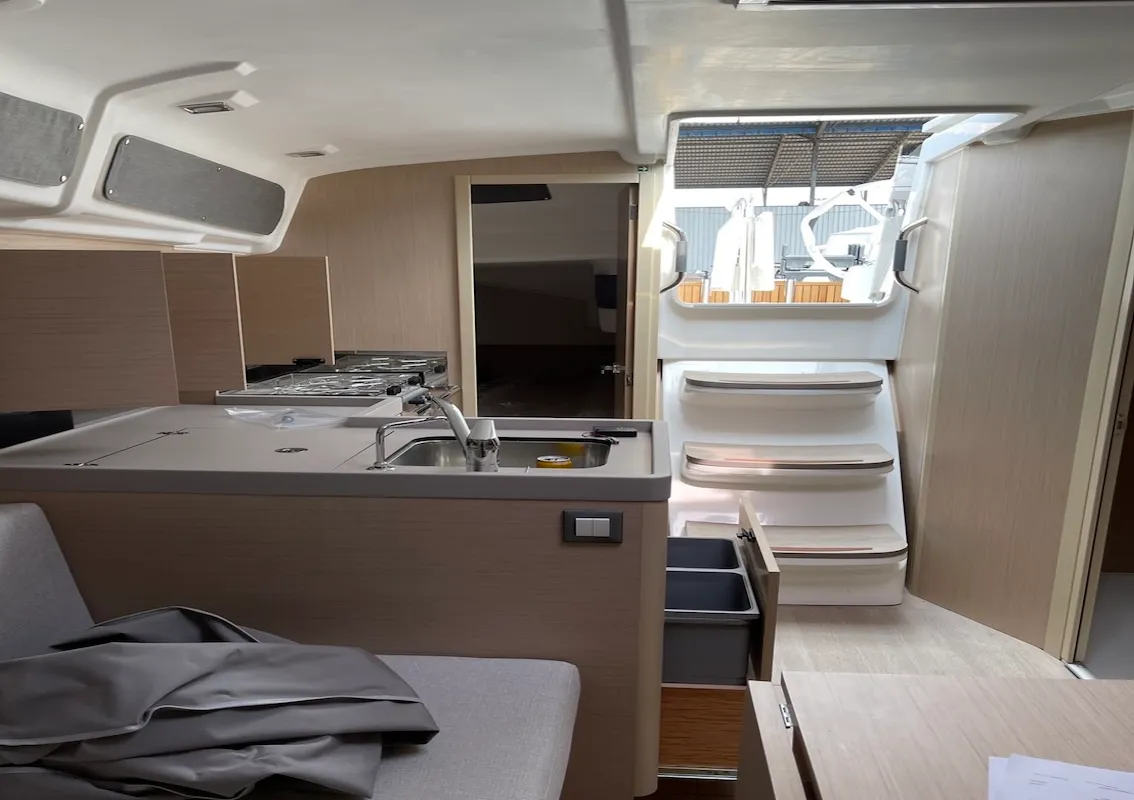 Salon of Philosophie, a Beneteau Oceanis 34.1 sailboat at Mai Khao, Thailand