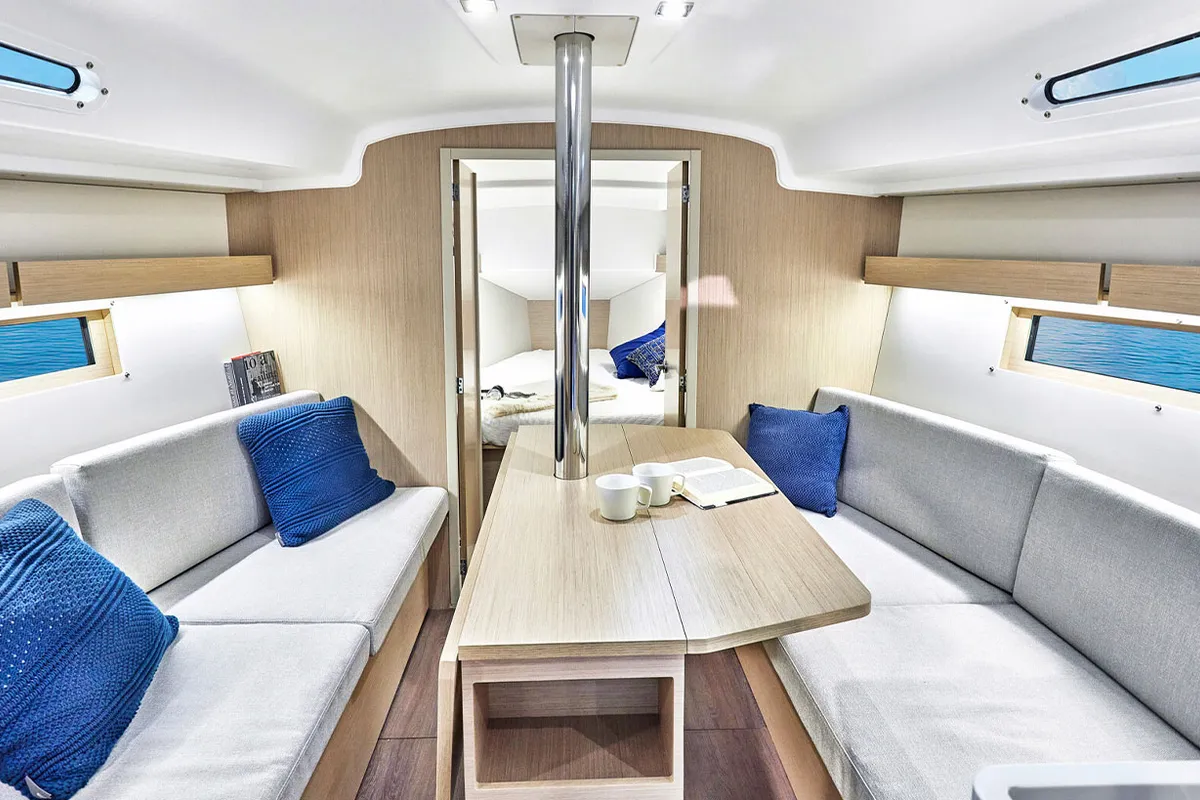 Salon of Philosophie, a Beneteau Oceanis 34.1 sailboat at Mai Khao, Thailand