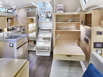 Salon of Philosophie, a Beneteau Oceanis 34.1 sailboat at Mai Khao, Thailand