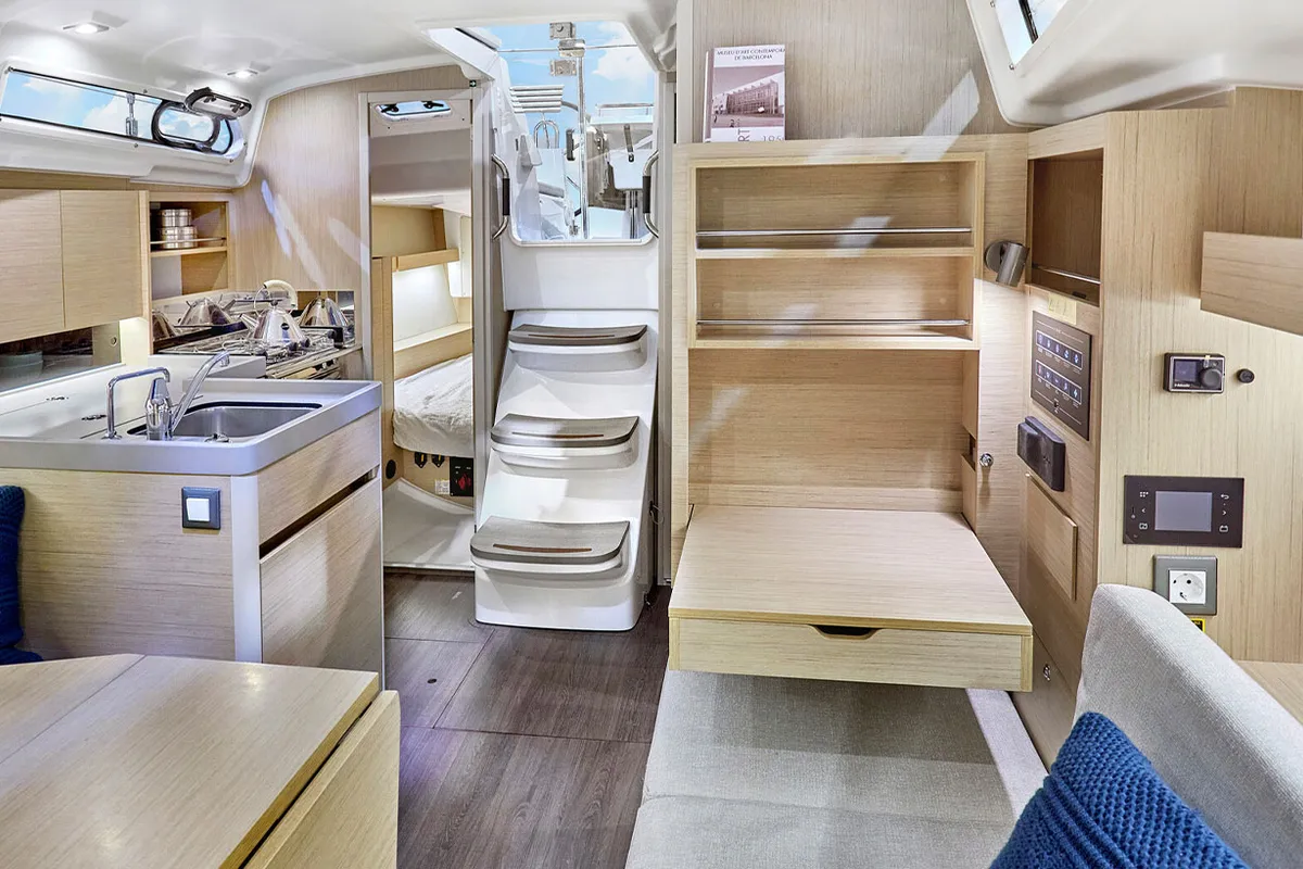 Salon of Philosophie, a Beneteau Oceanis 34.1 sailboat at Mai Khao, Thailand