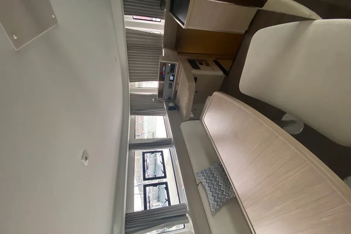 Salon of Brunhilde, a Lagoon 42 catamaran at Trogir, Croatia