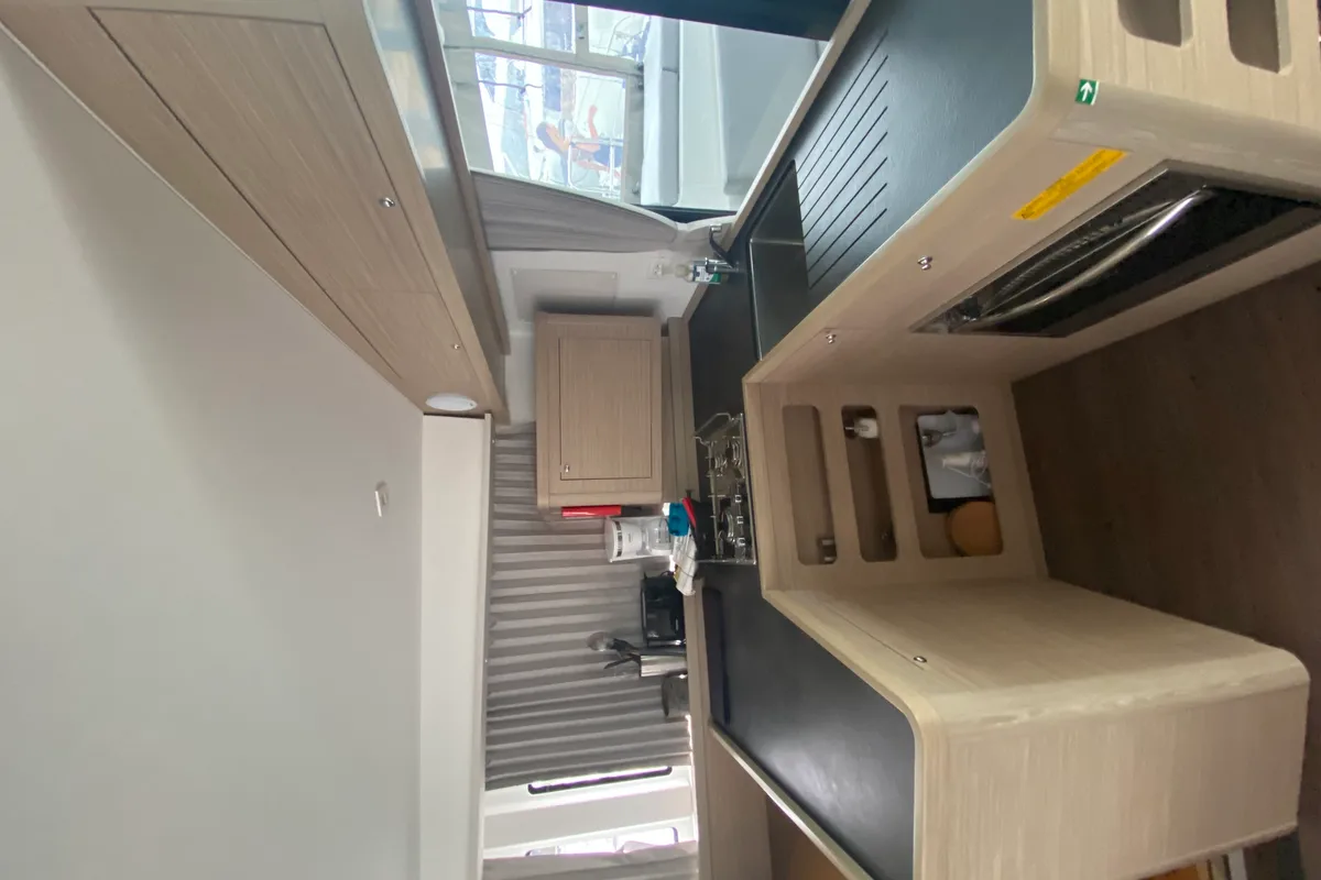 Galley of Brunhilde, a Lagoon 42 catamaran at Trogir, Croatia