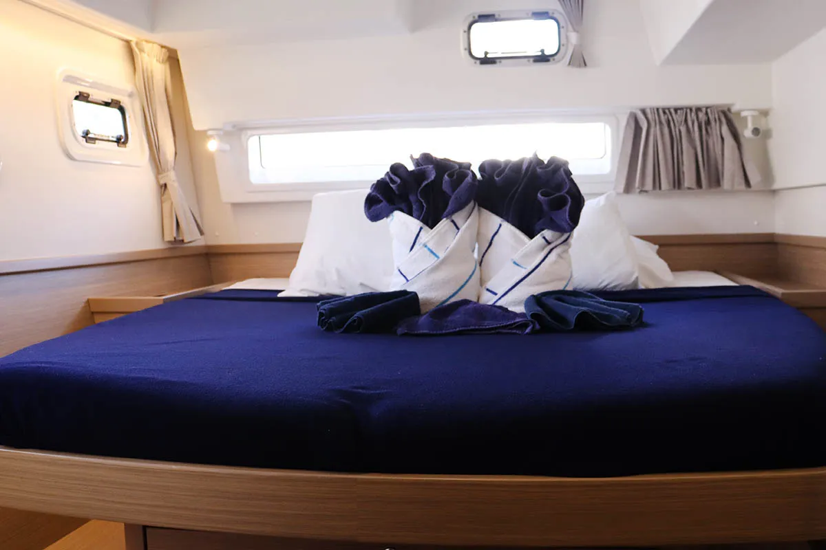 Cabin on Lorelei, a Lagoon 42 catamaran at Road Town, British Virgin Islands
