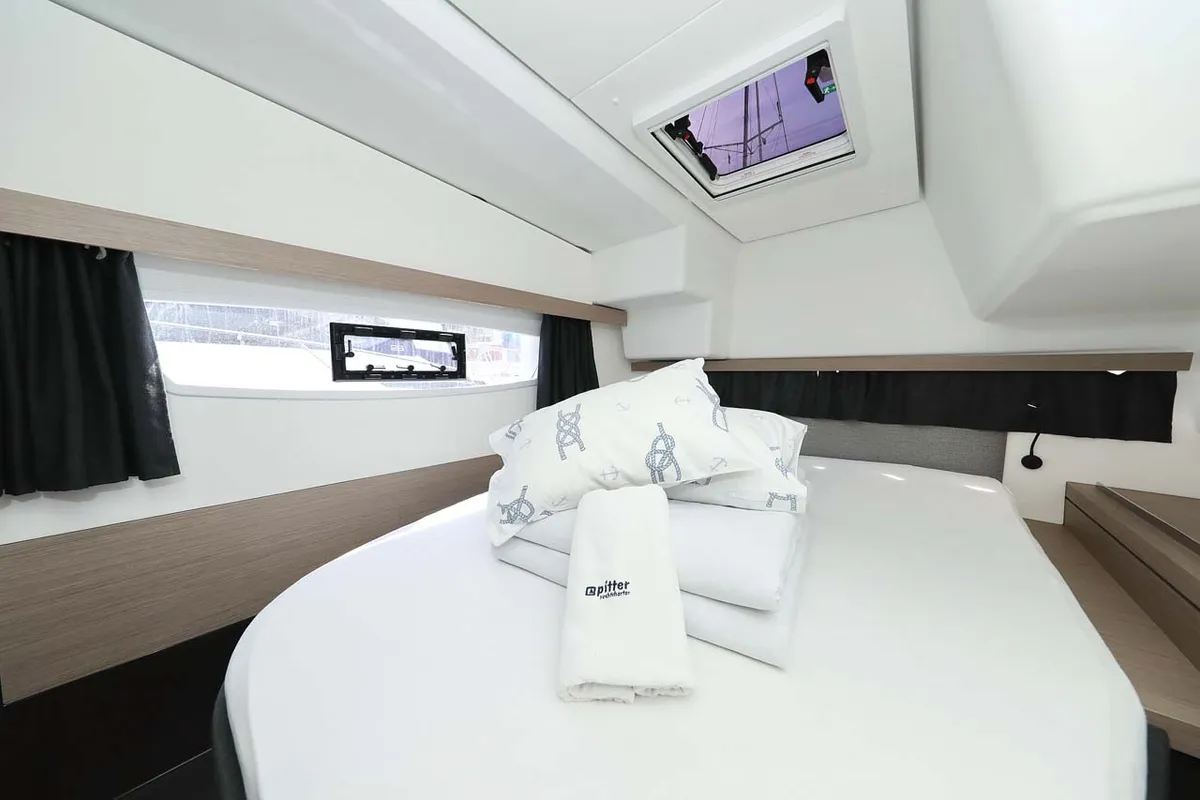 Cabin on Chilli, a Fountaine Pajot Isla 40 catamaran at Grad Trogir, Croatia