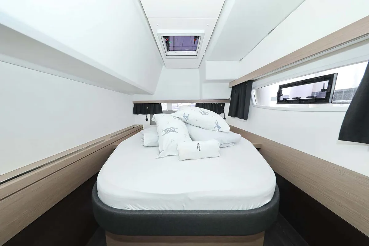 Cabin on Chilli, a Fountaine Pajot Isla 40 catamaran at Grad Trogir, Croatia
