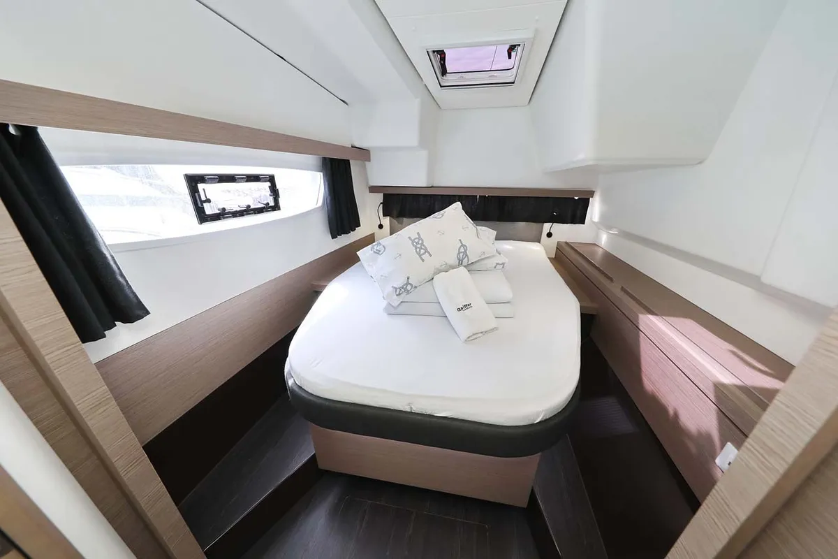Cabin on Chilli, a Fountaine Pajot Isla 40 catamaran at Grad Trogir, Croatia