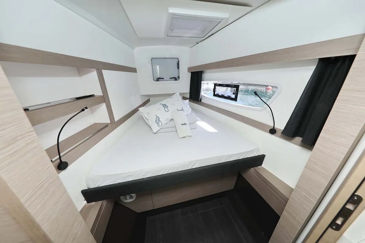 Cabin on Chilli, a Fountaine Pajot Isla 40 catamaran at Grad Trogir, Croatia
